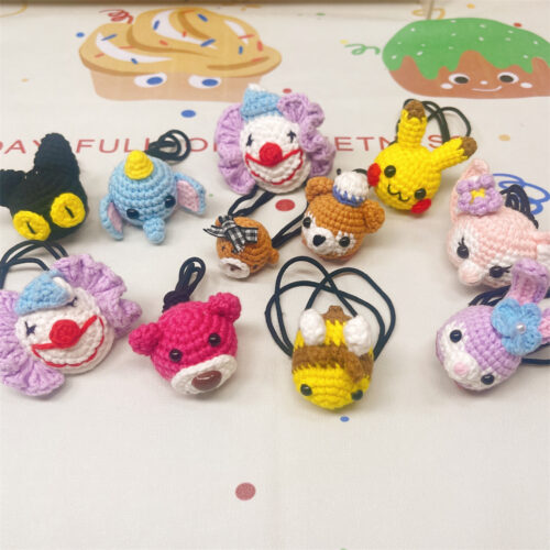 main Beautiful Hair Ties with Three-Dimensional Cartoon Patterns, including Sanrio, Small Animals