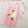 4ccd2393f13fc8cbc02e6e306650185 Flower, cartoon pattern design crossbody cell phone bag