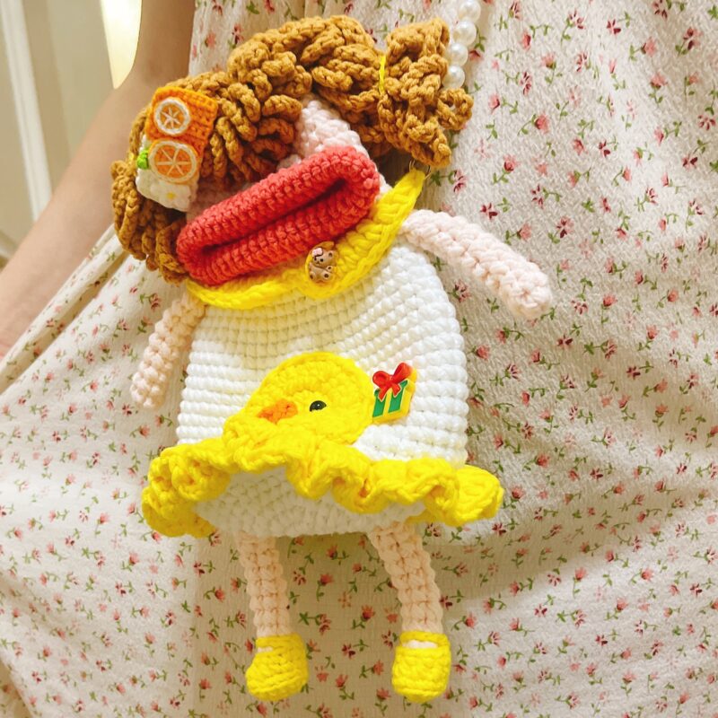 Cute Big Mouth Girl Cell Phone Crossbody bag