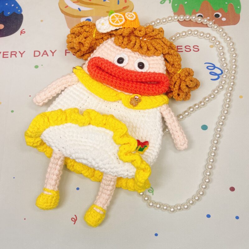 Cute Big Mouth Girl Cell Phone Crossbody bag