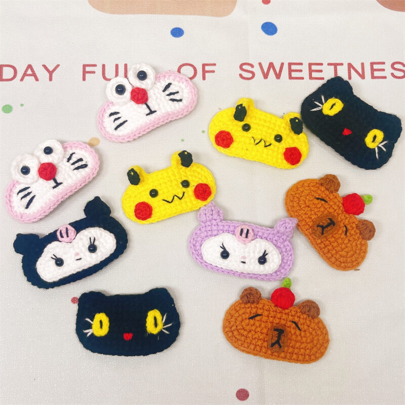 Cute Handmade Crochet Cartoon Hair Clips