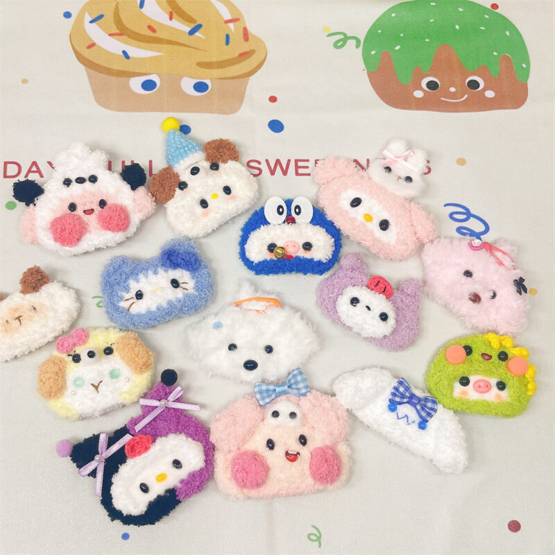 Cute Fluffy Cartoon Image Hair Clips