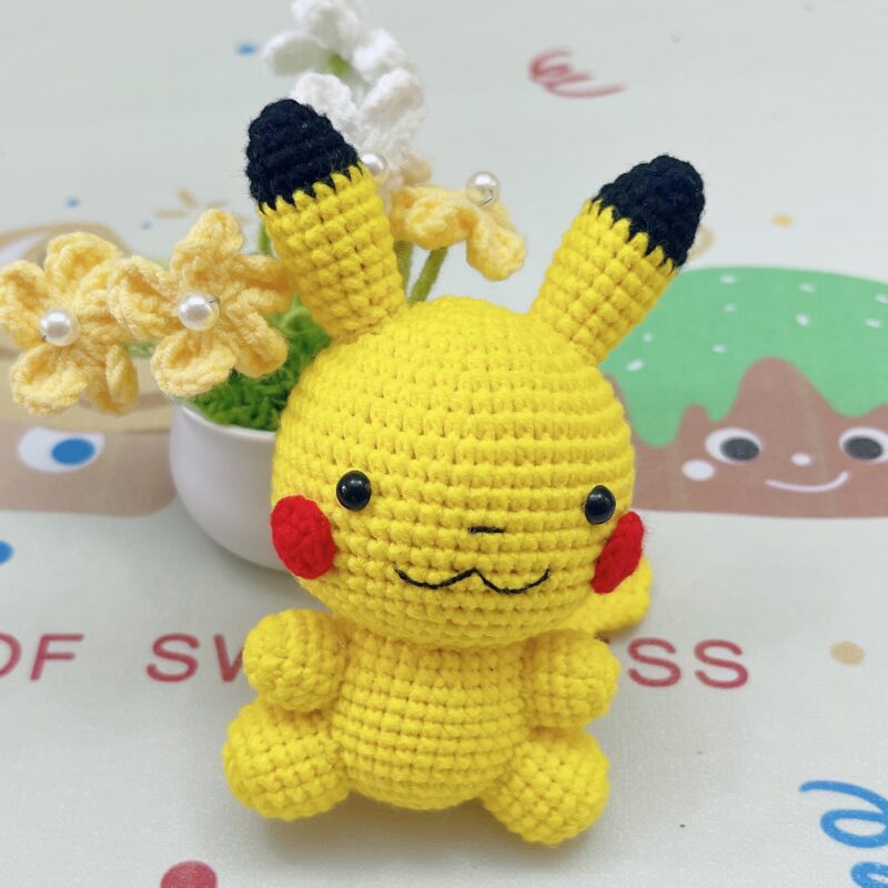 Crochet cute Pompom , Pikachu, Yeti, Kakashi, Naruto and Panda and more!!