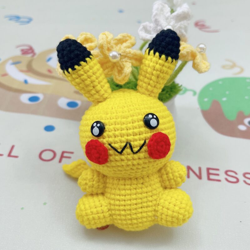 Crochet cute Pompom , Pikachu, Yeti, Kakashi, Naruto and Panda and more!!