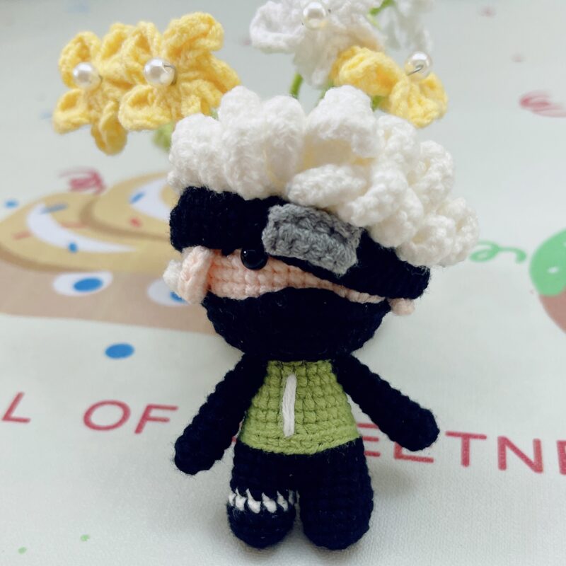 Crochet cute Pompom , Pikachu, Yeti, Kakashi, Naruto and Panda and more!!