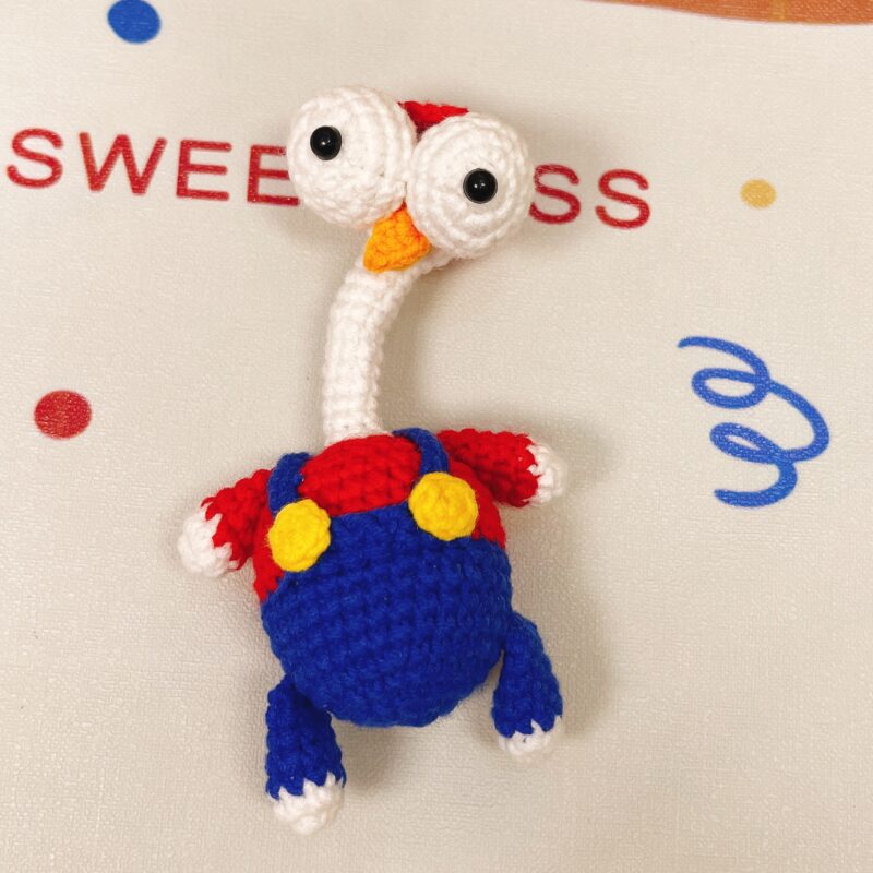 Funny long-necked, wide-eyed chicken with a quirky design style