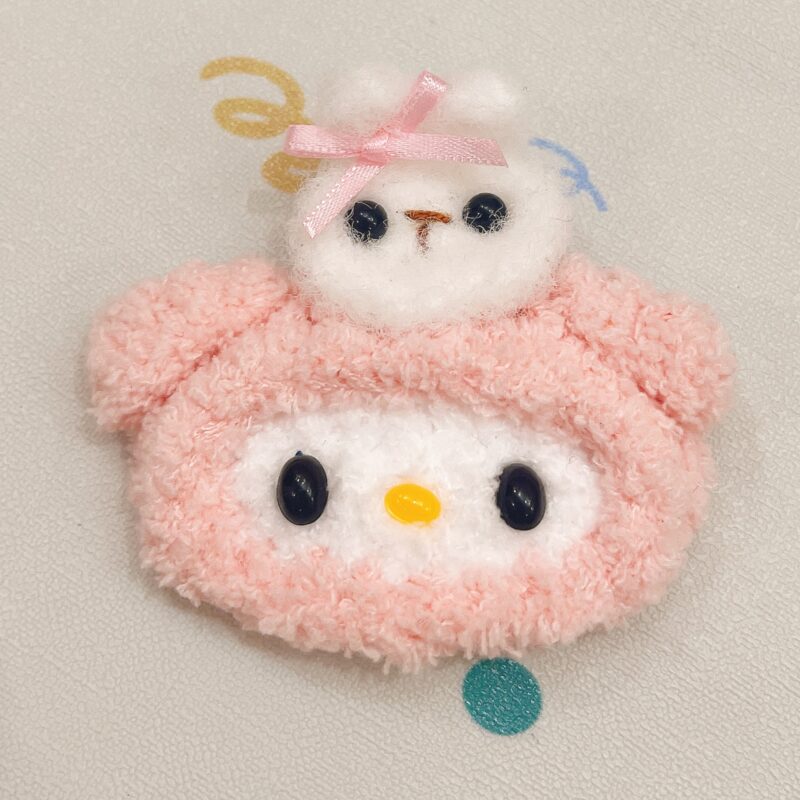 Cute Fluffy Cartoon Image Hair Clips
