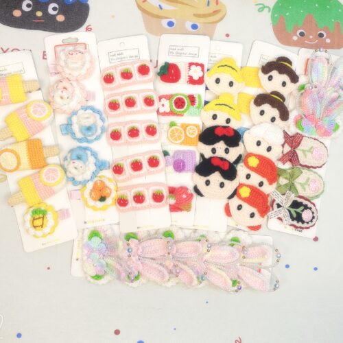 微信图片_20240809161015 Cute handmade hair clips of princesses, flowers, fruits, ice cream desserts and such!