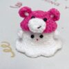 Little handmade crocheted ghosts with all kinds of cute hats