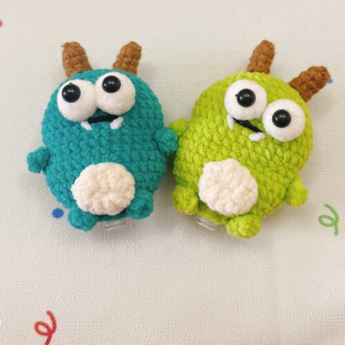Squeakable little monsters that make sounds just by squeezing them with your hand are cute and funny!