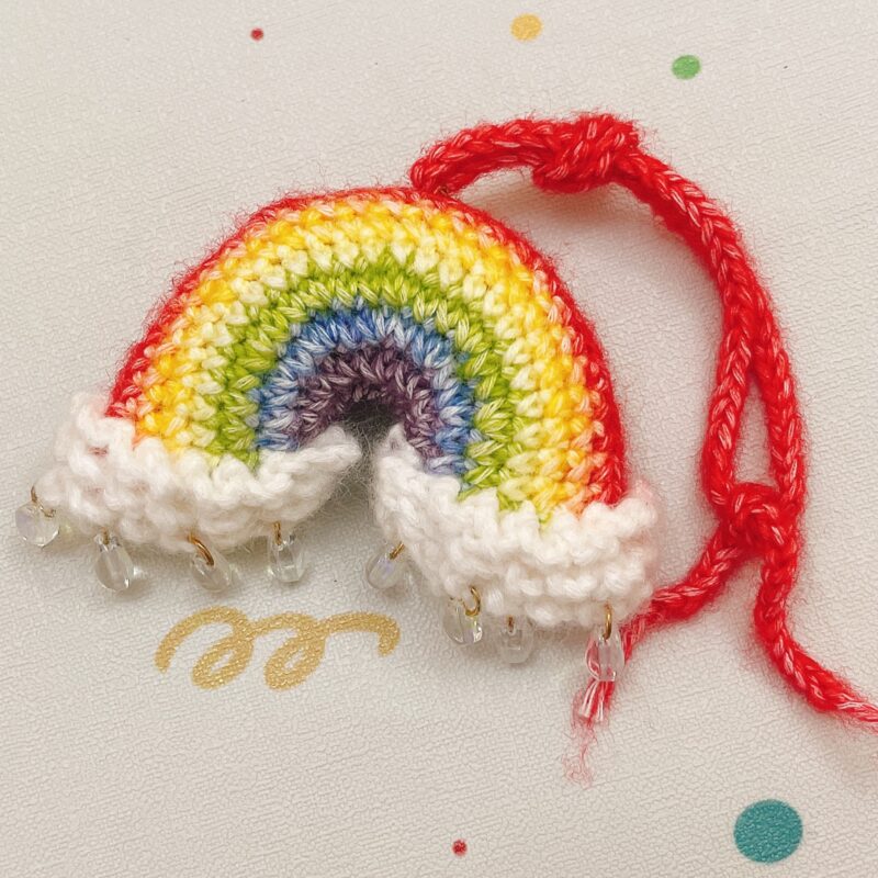 Hand crocheted some cute little charms ,have cute fruits, mushrooms, stars, fish, rainbows and more!